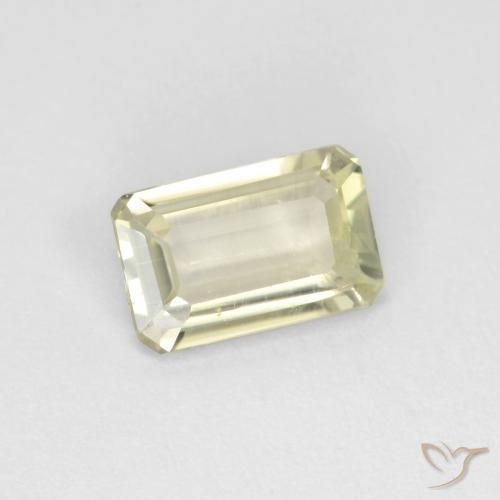 Diaspore Couleur Changeant Jaune pâle naturelle Octogone / coupe Émeraude, 0.68 ct, VVS-VS