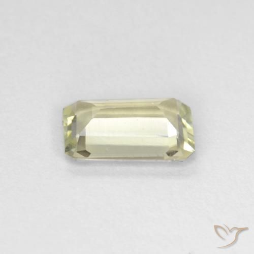 Diaspore Couleur Changeant Jaune pâle naturelle Octogone / coupe Émeraude, 0.68 ct, VVS-VS