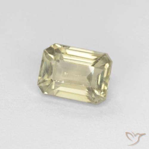 Diaspore Couleur Changeant Jaune pâle naturelle Octogone / coupe Émeraude, 0.97 ct, VS