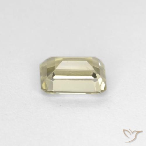Diaspore Couleur Changeant Jaune très clair naturelle Octogone / coupe Émeraude, 0.72 ct, VVS-VS