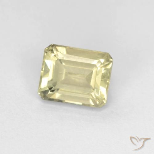 Diaspore Couleur Changeant Jaune pâle naturelle Octogone / coupe Émeraude, 0.94 ct, VS