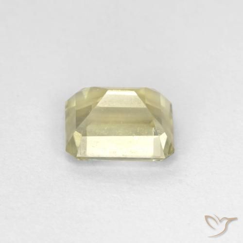 Diaspore Couleur Changeant Jaune pâle naturelle Octogone / coupe Émeraude, 0.94 ct, VS
