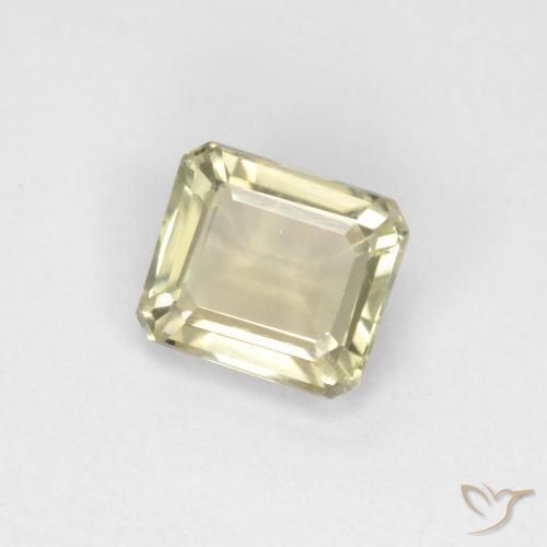 Diaspore Couleur Changeant Jaune très pâle naturelle Octogone / coupe Émeraude, 0.94 ct, VS