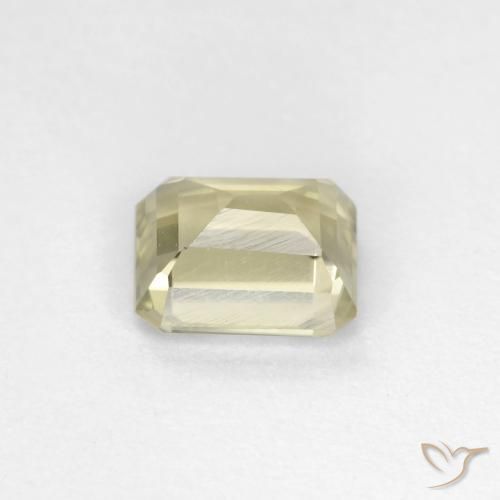 Diaspore Couleur Changeant Jaune très pâle naturelle Octogone / coupe Émeraude, 0.94 ct, VS