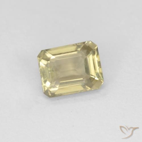Diaspore Couleur Changeant Beige jaune naturelle Octogone / coupe Émeraude, 0.79 ct, VS
