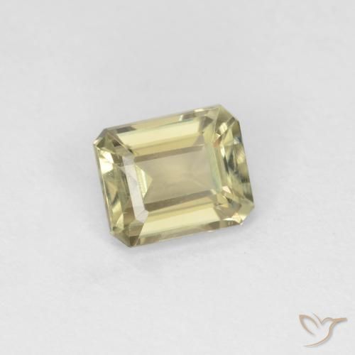 Diaspore Couleur Changeant Jaune très clair naturelle Octogone / coupe Émeraude, 0.72 ct, VS