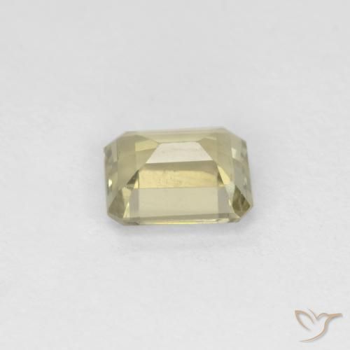 Diaspore Couleur Changeant Jaune très clair naturelle Octogone / coupe Émeraude, 0.72 ct, VS