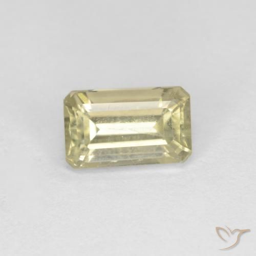 Diaspore Couleur Changeant Jaune très clair naturelle Octogone / coupe Émeraude, 0.73 ct, VS-SI