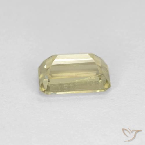 Diaspore Couleur Changeant Jaune très clair naturelle Octogone / coupe Émeraude, 0.73 ct, VS-SI