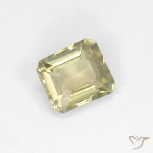 Diaspore Couleur Changeant Jaune très clair naturelle Octogone / coupe Émeraude, 0.83 ct, VS