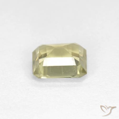 Diaspore Couleur Changeant Jaune très clair naturelle Octogone / coupe Émeraude, 0.83 ct, VS