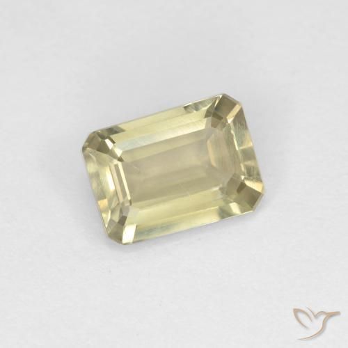 Diaspore Couleur Changeant Jaune très clair naturelle Octogone / coupe Émeraude, 0.71 ct, VS