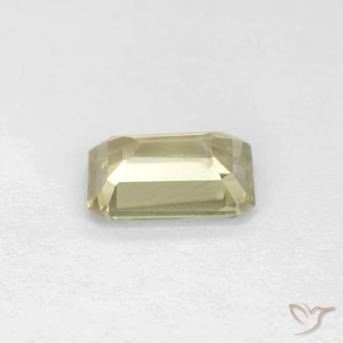 Diaspore Couleur Changeant Jaune très clair naturelle Octogone / coupe Émeraude, 0.71 ct, VS