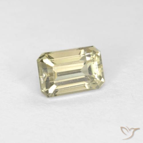 Diaspore Couleur Changeant Jaune très pâle naturelle Octogone / coupe Émeraude, 0.74 ct, VS