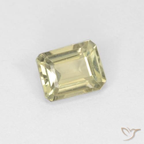 Diaspore Couleur Changeant Jaune très clair naturelle Octogone / coupe Émeraude, 0.77 ct, VS