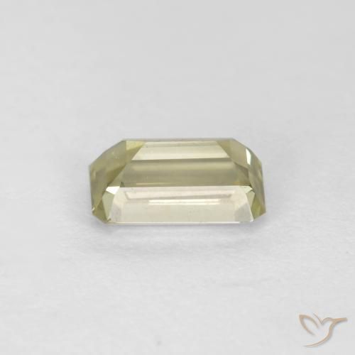 Diaspore Couleur Changeant Jaune pâle naturelle Octogone / coupe Émeraude, 0.76 ct, VS