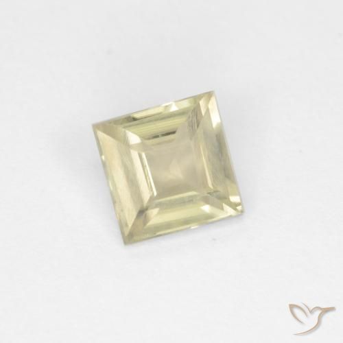 Diaspore Couleur Changeant Jaune pâle naturelle Carré, 0.59 ct, VS