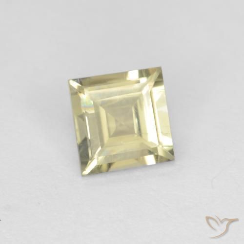 Diaspore à changement de couleur jaune naturelle carré, 0,70 ct, VS