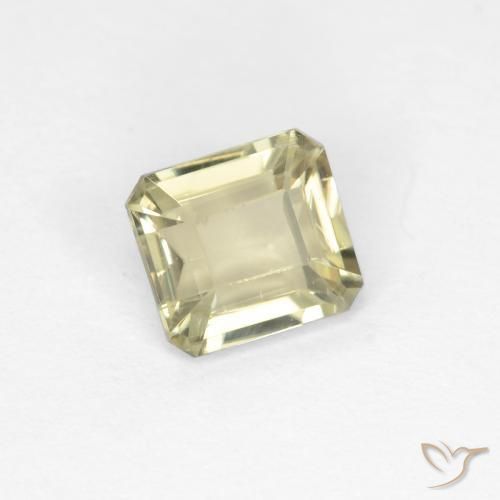 Diaspore Couleur Changeant Jaune très clair naturelle Octogone / coupe Émeraude, 0.80 ct, VS