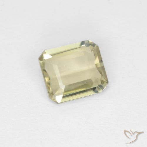 Diaspore Couleur Changeant Jaune pâle naturelle Octogone / coupe Émeraude, 0.70 ct, VS