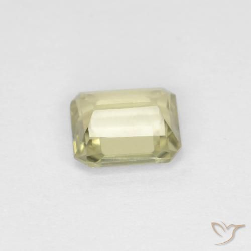 Diaspore Couleur Changeant Jaune pâle naturelle Octogone / coupe Émeraude, 0.70 ct, VS