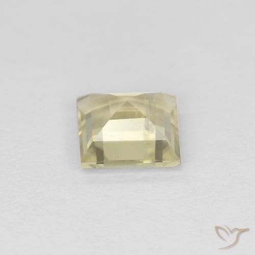 Diaspore Couleur Changeant Jaune très clair naturelle Carré, 0.70 ct, VS
