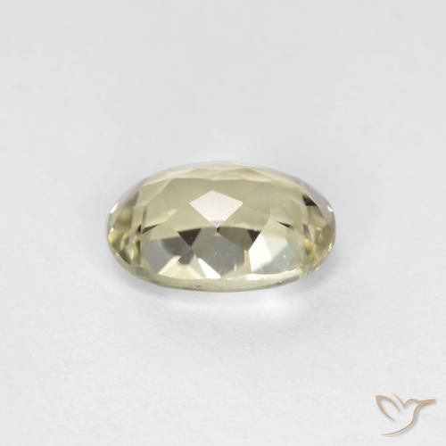 Diaspore Couleur Changeant Jaune clair naturelle ovale, 0.57 ct, VVS-VS