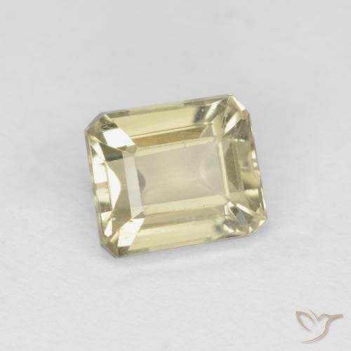 Diaspore Couleur Changeant Jaune clair naturelle Octogone / coupe Émeraude, 1.18 ct, VS