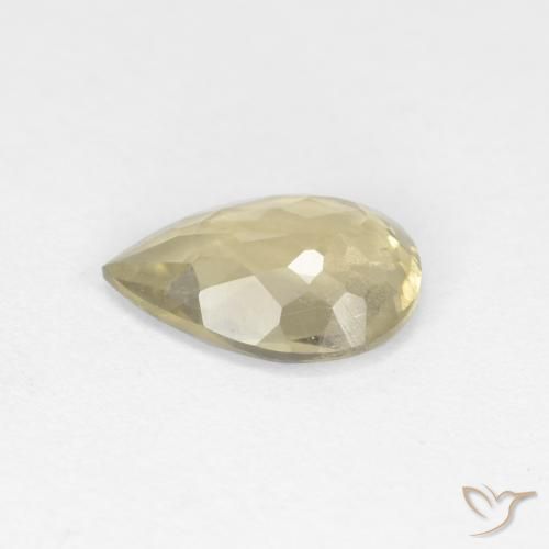Diaspore Couleur Changeant Jaune clair naturelle En forme de poire, 1.34 ct, VS