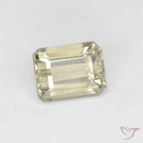 Diaspore Couleur Changeant Jaune clair naturelle Octogone / coupe Émeraude, 1.16 ct, VS