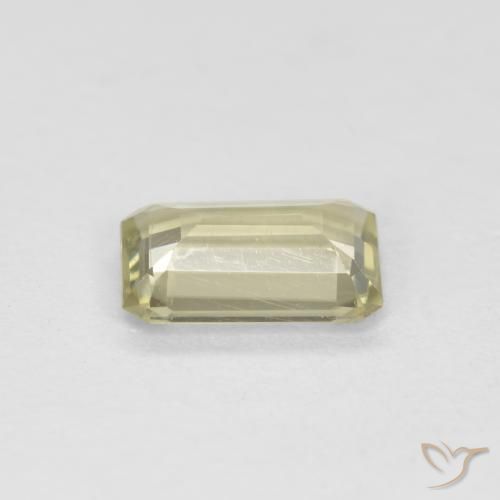 Diaspore Couleur Changeant Jaune moyen naturelle Octogone / coupe Émeraude, 0.58 ct, VS