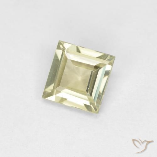 Diaspore Couleur Changeant Jaune très pâle naturelle Carré, 0.48 ct, VS