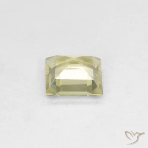 Diaspore Couleur Changeant Jaune très pâle naturelle Carré, 0.48 ct, VS