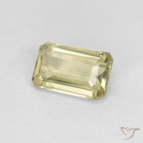 Diaspore Couleur Changeant Jaune clair naturelle Octogone / coupe Émeraude, 0.77 ct, VS