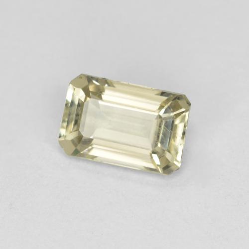 Diaspore à changement de couleur jaune naturelle taille émeraude, 0,62 ct, VS