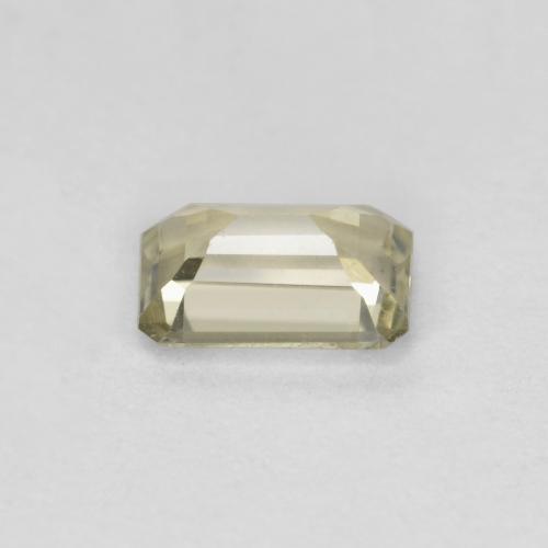 Diaspore à changement de couleur jaune naturelle taille émeraude, 0,62 ct, VS