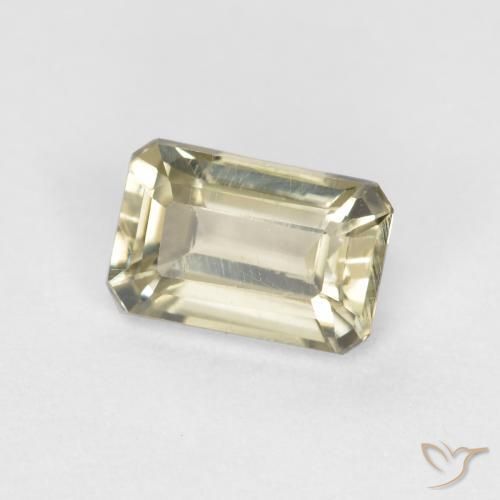 Diaspore Couleur Changeant Jaune pâle naturelle Octogone / coupe Émeraude, 0.63 ct, VS