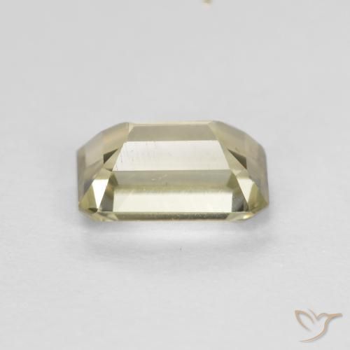 Diaspore Couleur Changeant Jaune pâle naturelle Octogone / coupe Émeraude, 0.63 ct, VS