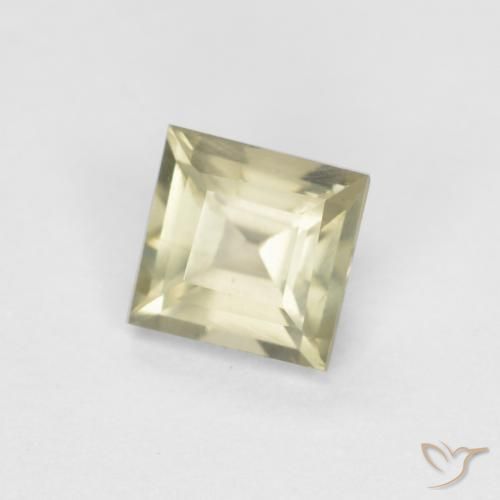 Diaspore Couleur Changeant Jaune pâle naturelle Carré, 0.50 ct, VS