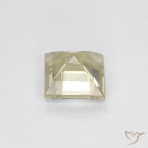 Diaspore Couleur Changeant Jaune pâle naturelle Carré, 0.50 ct, VS