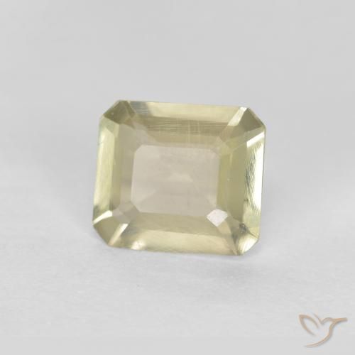 Diaspore Couleur Changeant Jaune clair naturelle Octogone / coupe Émeraude, 0.61 ct, VS