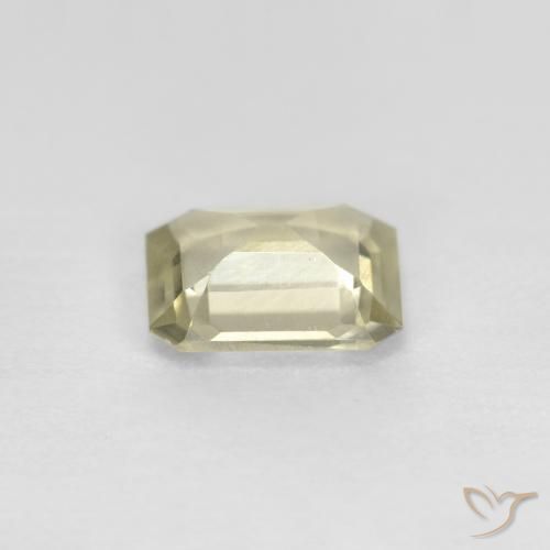 Diaspore Couleur Changeant Jaune clair naturelle Octogone / coupe Émeraude, 0.61 ct, VS