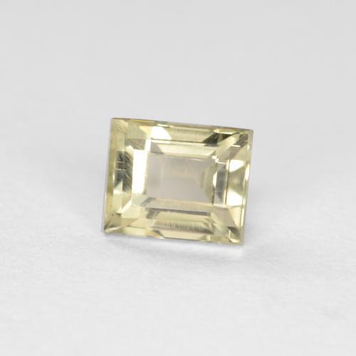 Diaspore à changement de couleur jaune naturelle baguette, 0,46 ct, VS