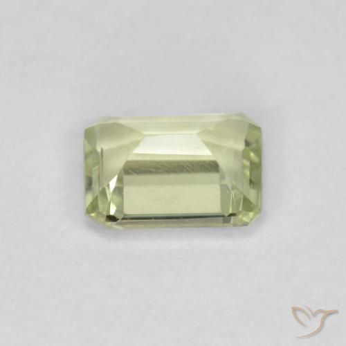 Diaspore Couleur Changeant Jaune très clair naturelle Octogone / coupe Émeraude, 0.68 ct, VVS-VS