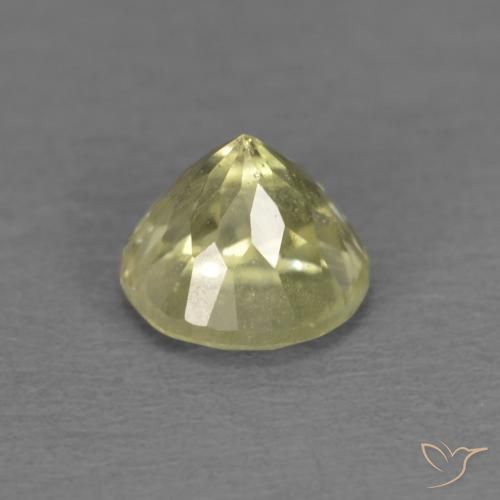 Diaspore Couleur Changeant Jaune clair naturelle Tour, 0.48 ct, VS