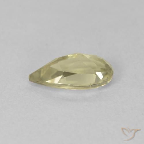 Diaspore Couleur Changeant Jaune moyen naturelle En forme de poire, 0.76 ct, VVS