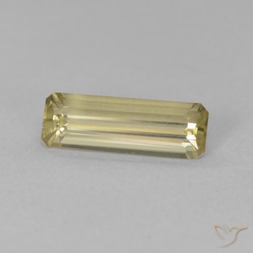 Diaspore Couleur Changeant Jaune clair naturelle Octogone / coupe Émeraude, 1.20 ct, VVS