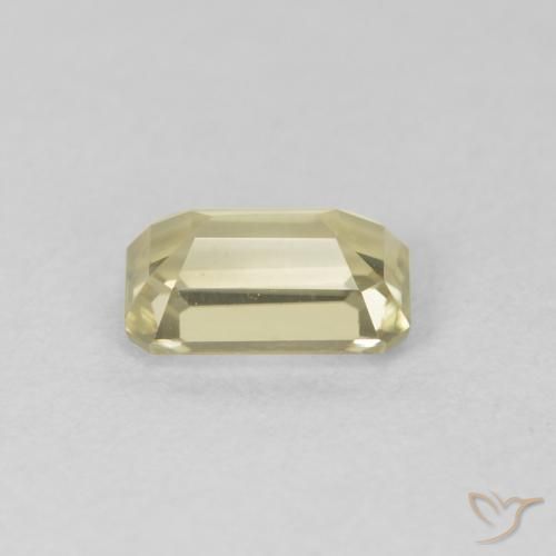 Diaspore Couleur Changeant Jaune clair naturelle Octogone / coupe Émeraude, 0.93 ct, VVS