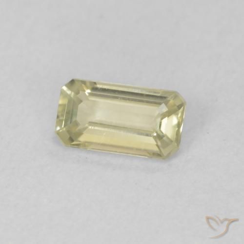 Diaspore Couleur Changeant Jaune clair naturelle Octogone / coupe Émeraude, 0.29 ct, VVS