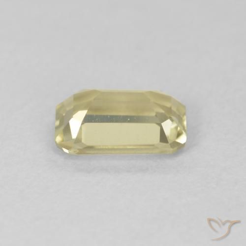 Diaspore Couleur Changeant Jaune clair naturelle Octogone / coupe Émeraude, 0.74 ct, VVS